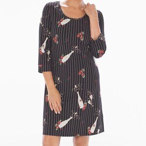 Soma Embraceable PJ Sleepshirt Posh Party Sz S Pass The Bubbly Metallic NWT